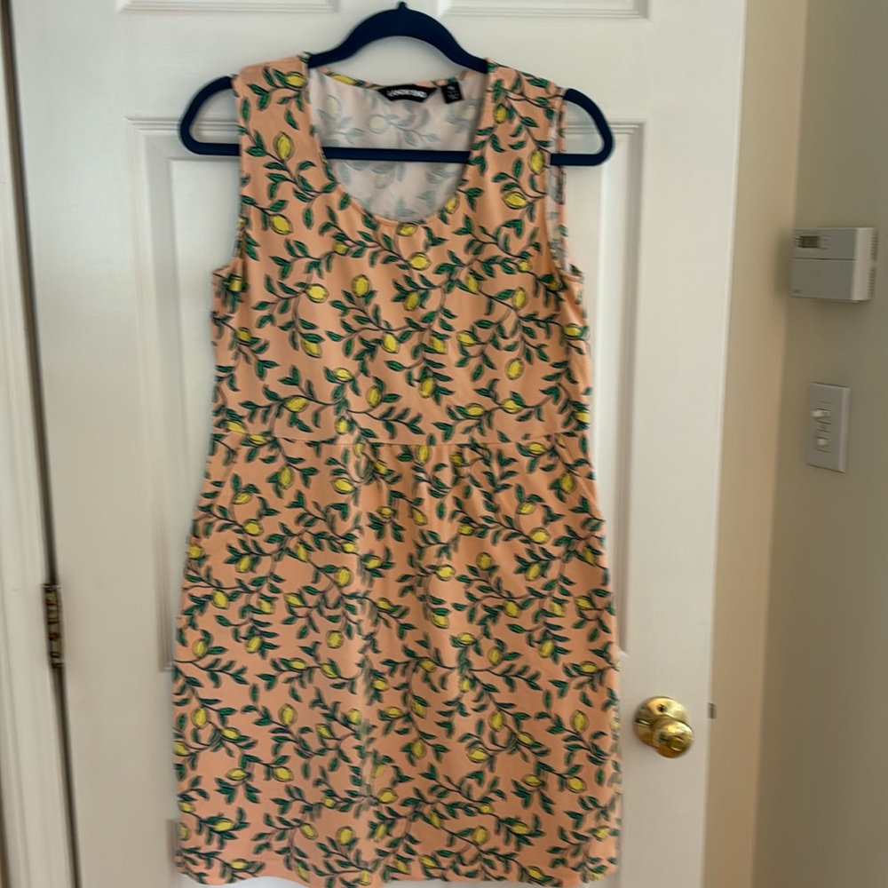Lands End Lemon Print Dress | M |